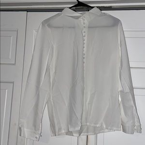 White button down blouse